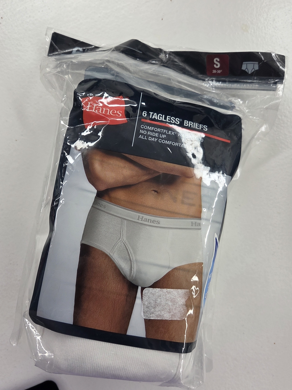 Hanes White Men’s Tagless Briefs - Stretchy Waistband